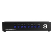 Audio Composite 8 In 1 Out Audio Switch Box Audio Heimkino Bar TV