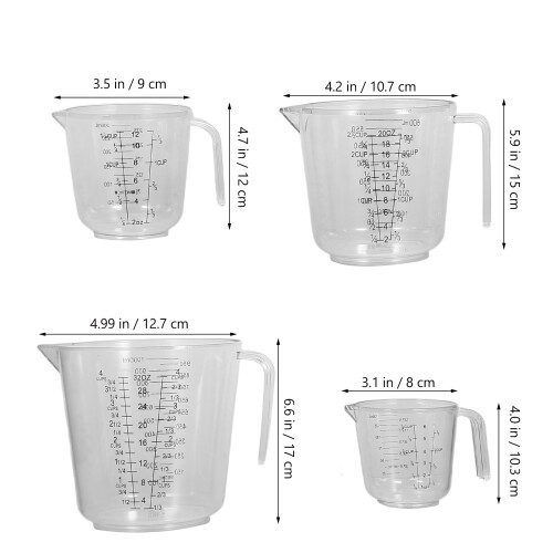4St Kleiner Messbecher 300Ml Farben 2