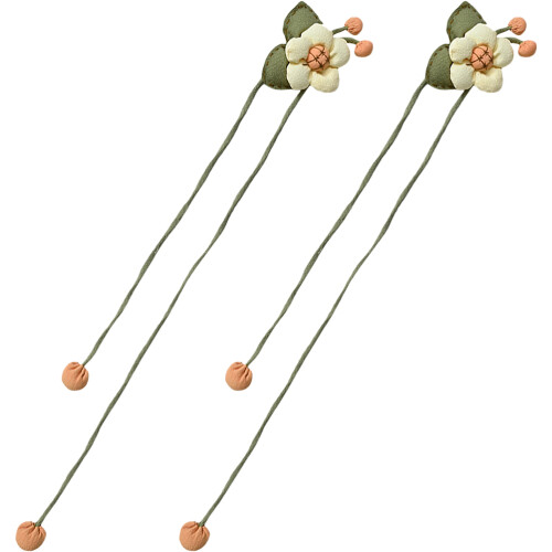2 Blumen Vorhangbindung Verstellbar Textilband