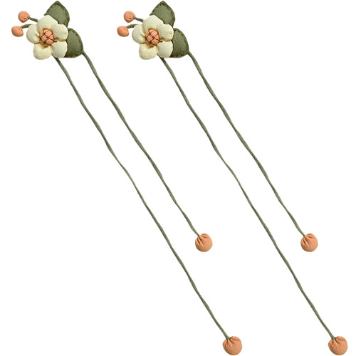 2 Blumen Vorhangbindung Verstellbar Textilband 1
