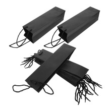 20Stück Schwarze Kraftpapier Weinflaschen Tragetasche Wiederverwendbar