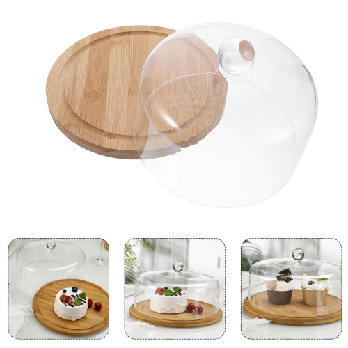 1 Set Transparente Lebensmittelhaube Mit Bodenplatte 2
