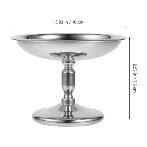 2Stk Silberne Dessert- & Eisbecher, Fußed Design Für Zuhause 2