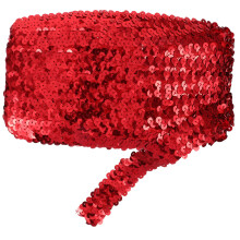 Sequins Elastisches Band Bordüre Pailletten Fransen Quaste