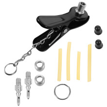 1Set Fietsventiel Adapter Zwart Ijzer Kunststof Voor Bike Nozzle