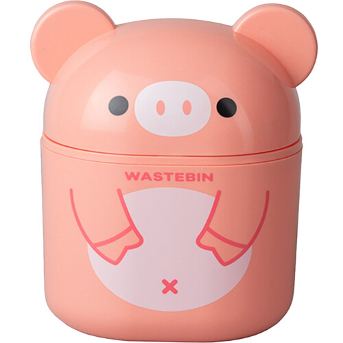 Bedroom Trash Can Wastebasket Pink PP 1Pack