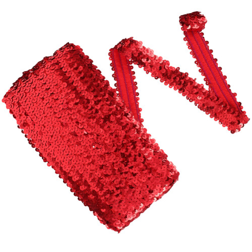 Sequins Elastisches Band Bordüre Pailletten Fransen Quaste 2