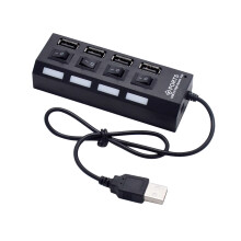 Usb Hub Mit 4 Sockets Unabhängigem , Usb 2.0 (Schwarz)