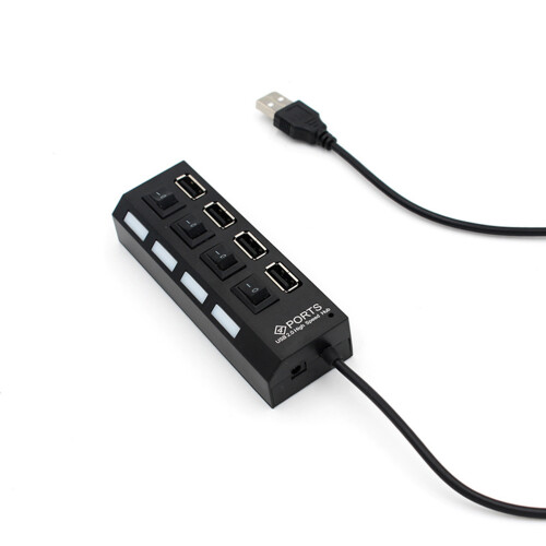 Usb Hub Mit 4 Sockets Unabhängigem , Usb 2.0 (Schwarz) 2