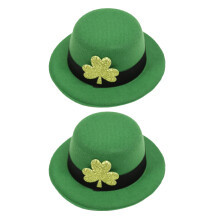 St Patricks Day Hut: 2 Grüne Haarspangen