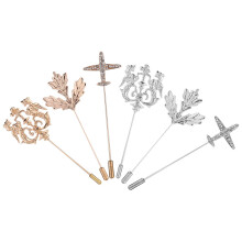 6 Zilveren Broche 'S Jasje Kraag Speld