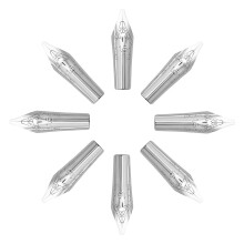 8Stk Robuste Feder Für Kalligraphie Füllhalter Silber