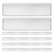 100Pcs Self-Adhesive Index Card Pockets Clear Plastic For Office Use