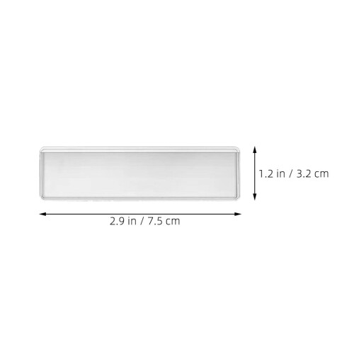 100Pcs Self-Adhesive Index Card Pockets Clear Plastic For Office Use 1