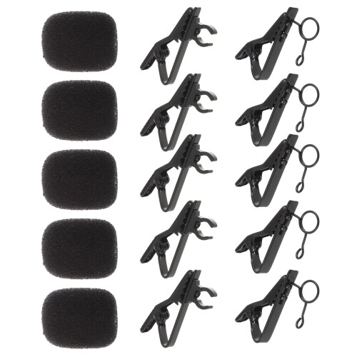 18St Microfoon Met Zwarte Spons Covers En Draadclips Van Ijzer
