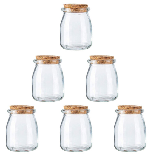Wiederverwendbare Joghurtgläser, -Dessertschalen, 6