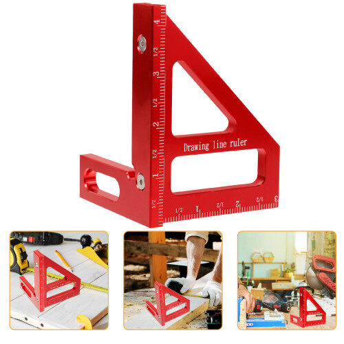 Roter Aluminiumwinkel Meterstab Für Und Ingenieure 2