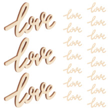18Teilig Holz Alphabet Verzierung „Love“ Buchstaben Naturholz