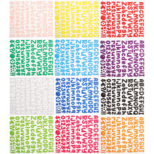 12Feuilles Stickers Alphabet Auto-Adhésifs Couleurs Variées