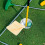 Raindrops Golfhandtuch Abwischbar Beige Mikrofaser 1 3