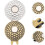 Pack Golfballmarker Golf Zinklegierung 5