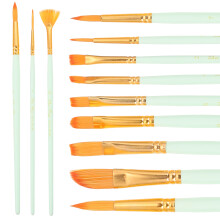 12 Stück Aquarellmalmalerei Pinsel, Langlebig, Für Schüler
