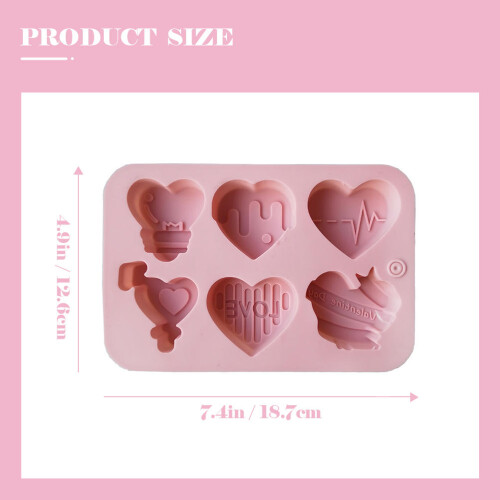 Candy Form Herzförmig Pink 2 Stk 1