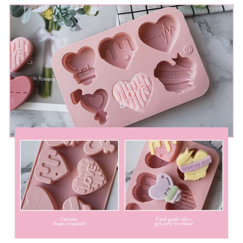 Candy Form Herzförmig Pink 2 Stk 2
