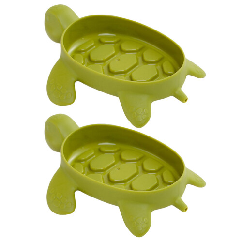 2 Schildkröten-Seifenschalenbürste Mit Spender Und 2