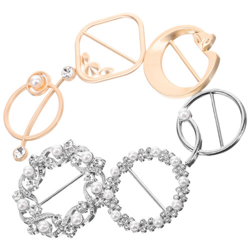 6St T-Shirt-Clips Mit Für Halstuch Ring Metall