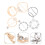 6St T-Shirt-Clips Mit Für Halstuch Ring Metall 7