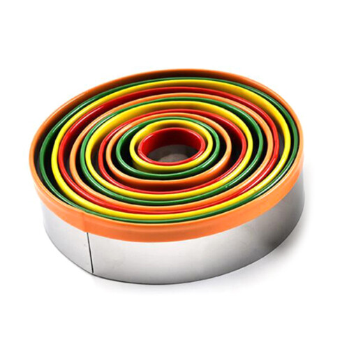 2Pcs Round Cookie Moulds in Assorted Colors for Easy Dough Cutting 2