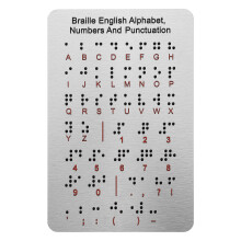 braille tafel mit erhabenen punkten aus edelstahl für blinde