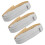 3Pièces Bordure Décorative Blanche PVC Mousse Autocollante Durable 1
