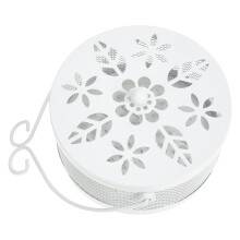 White Metal Holder Iron Art Incense Box for Home Use