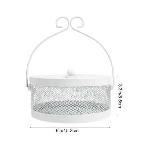 White Metal Holder Iron Art Incense Box for Home Use 2