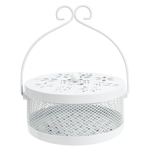 White Metal Holder Iron Art Incense Box for Home Use 1