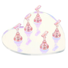 Heart-Vormige Acryl Nagelhouder Presentatielaadje Voor Beginners En
