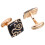 2 Paar Manchetknopen Miss Square Zinklegering 5