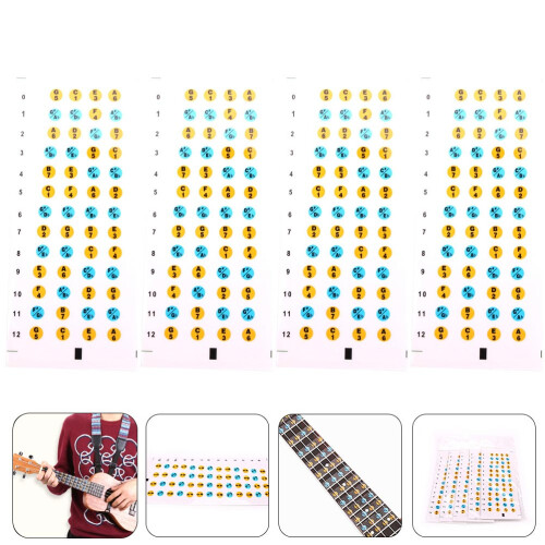 4 Bögen Skalensticker Griffbrett Noten Einführung Fingerboard 2