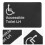 Panneau ABS Noir Accès Toilette Handicapée Tactile Durable 11