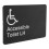 Panneau ABS Noir Accès Toilette Handicapée Tactile Durable 9