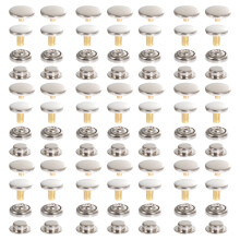 30Pièces Boutons De Décoration En Laiton Argenté Pour Vêtements