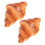2Pcs Artificial Croissant Rolls Pu Faux Bread Model For Bakery Display 1