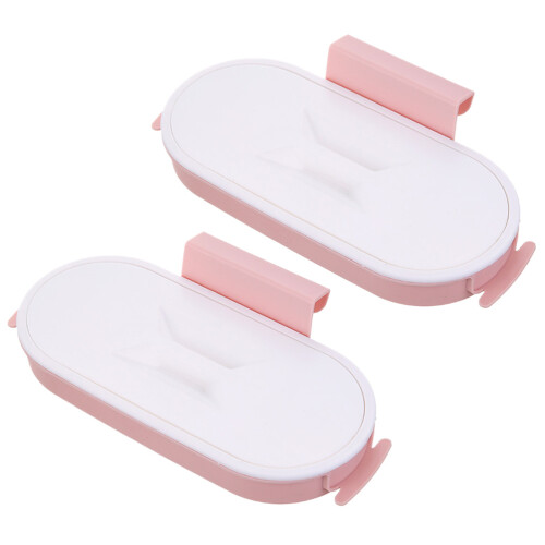 2Stück Müllbeutel Aufbewahrungsregal Hängend Rosa PP Organizer 2
