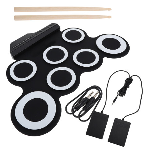 Digital Silikon Elektronisches Schlagzeug E-Drums Kinder Akustisch