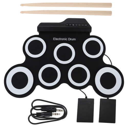 Digital Silikon Elektronisches Schlagzeug E-Drums Kinder Akustisch 2