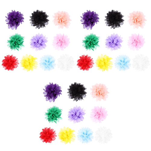 30 Chiffon Blumen Dekorationen Mischform 2