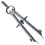 Compas Argent Acier Pour Design & 1