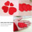 Dekorative Herzform Patches Stoff Rot 24 6